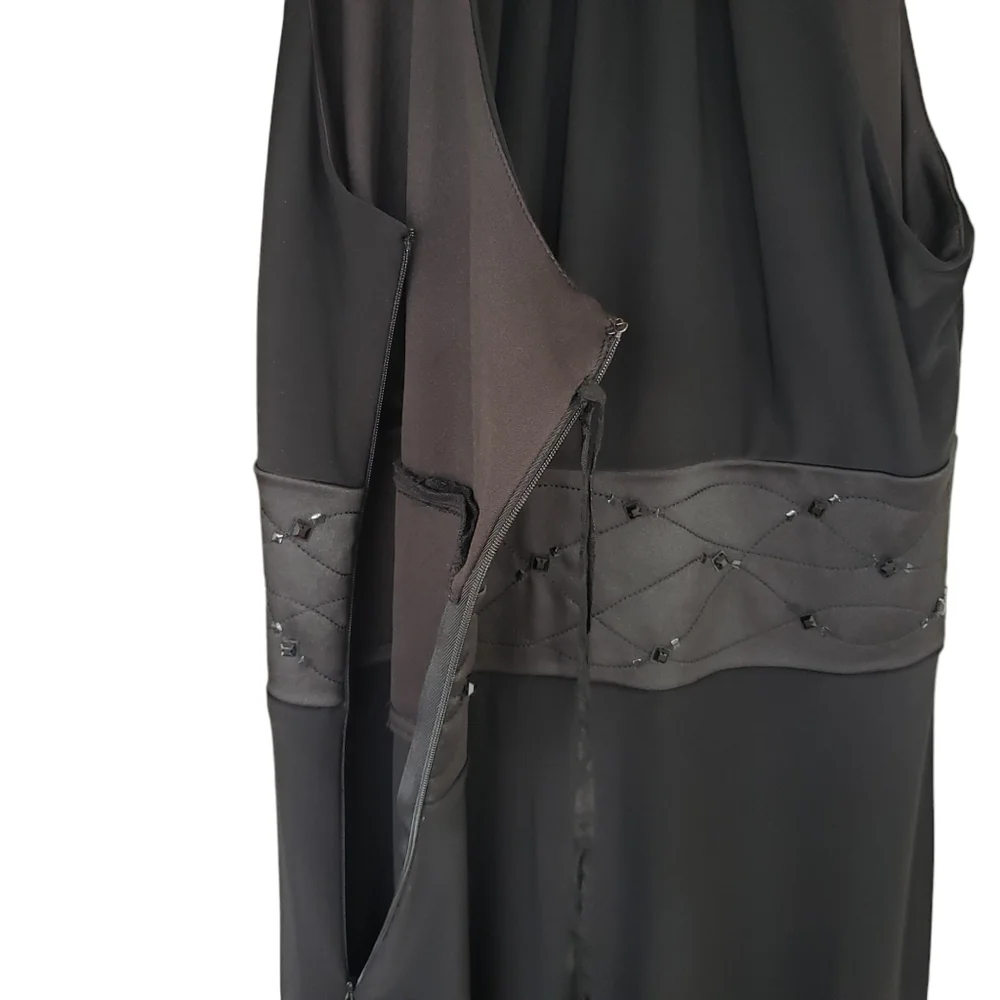 Evan Picone Cocktail Dress Sleeveless With Embellished Empire Waist - Picture 7 of 9